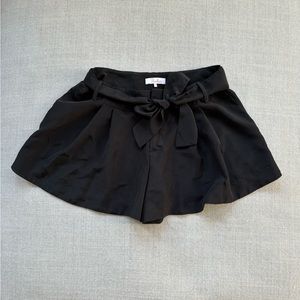 Parker Black Silky Tie Front Shorts NWOT, size XS
